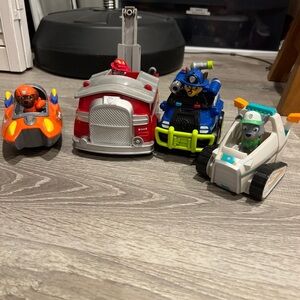 Paw Patrol Rescue Vehicles - Orange, Red, Blue, White